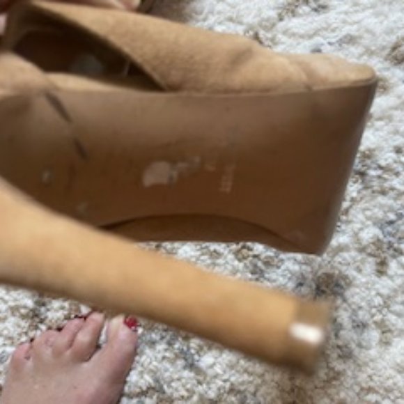 Nine West Leather Suede open toe high heels - Picture 6 of 8
